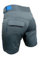 HAVEN Kolesarske kratke hlače brez naramnic - AMAZON LADY - siva/modra