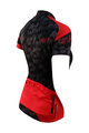 HAVEN Kolesarski dres s kratkimi rokavi - SINGLETRAIL WOMEN - črna/rdeča
