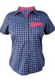 HAVEN srajca - AGNESS SLIMFIT - modra/rožnata