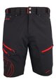 HAVEN Kolesarske kratke hlače brez naramnic - NAVAHO SHORTY - rdeča/črna
