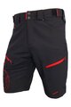 HAVEN Kolesarske kratke hlače brez naramnic - NAVAHO SHORTY - rdeča/črna