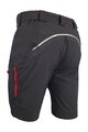HAVEN Kolesarske kratke hlače brez naramnic - NAVAHO SHORTY - rdeča/črna