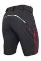 HAVEN Kolesarske kratke hlače brez naramnic - NAVAHO SHORTY - rdeča/črna