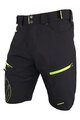HAVEN Kolesarske kratke hlače brez naramnic - NAVAHO SHORTY - črna/zelena