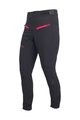 HAVEN Kolesarske dolge hlače brez naramnic - FACTORY AIR - črna/rožnata