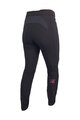 HAVEN Kolesarske dolge hlače brez naramnic - FACTORY AIR - črna/rožnata