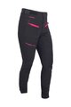 HAVEN Kolesarske dolge hlače brez naramnic - FACTORY AIR - črna/rožnata