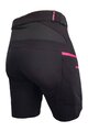 HAVEN Kolesarske kratke hlače brez naramnic - FACTORY AIR WMS - črna/rožnata