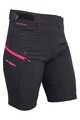 HAVEN Kolesarske kratke hlače brez naramnic - FACTORY AIR WMS - črna/rožnata