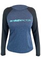 HAVEN Kolesarski dres z dolgimi rokavi poletni - FACTORY TRAIL - črna/modra
