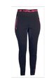 HAVEN Kolesarske dolge hlače brez naramnic - NALISHA SLIMFIT - črna/rožnata