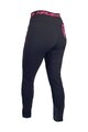 HAVEN Kolesarske dolge hlače brez naramnic - NALISHA SLIMFIT - črna/rožnata