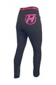 HAVEN Kolesarske dolge hlače brez naramnic - NALISHA SLIMFIT - črna/rožnata