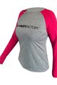 HAVEN Kolesarski dres z dolgimi rokavi poletni - FACTORY TRAIL - rožnata/siva