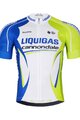 BONAVELO Kolesarski dres s kratkimi rokavi - LIQUIGAS CANNONDALE - modra/zelena/bela