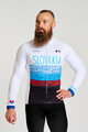 BONAVELO Kolesarski dres z dolgimi rokavi zimski - SLOVAKIA WINTER - bela/večbarvno
