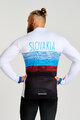 BONAVELO Kolesarski dres z dolgimi rokavi zimski - SLOVAKIA WINTER - bela/večbarvno