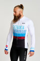 BONAVELO Kolesarski dres z dolgimi rokavi zimski - SLOVAKIA WINTER - bela/večbarvno