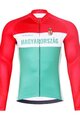 BONAVELO Kolesarski dres z dolgimi rokavi zimski - HUNGARY WINTER - rdeča/zelena