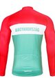 BONAVELO Kolesarski dres z dolgimi rokavi zimski - HUNGARY WINTER - rdeča/zelena