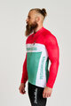 BONAVELO Kolesarski dres z dolgimi rokavi zimski - HUNGARY WINTER - rdeča/zelena