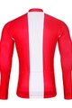 BONAVELO Kolesarski dres z dolgimi rokavi zimski - POLAND WINTER - rdeča/bela