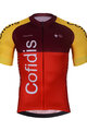 BONAVELO Kolesarski dres s kratkimi rokavi - COFIDIS 2025 - rdeča/rumena