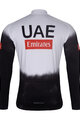 BONAVELO Kolesarski dres z dolgimi rokavi zimski - UAE 2025 WINTER - bela/črna