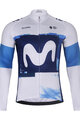 BONAVELO Kolesarski dres z dolgimi rokavi zimski - MOVISTAR 2025 WINTER  - bela/modra