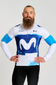 BONAVELO Kolesarski dres z dolgimi rokavi zimski - MOVISTAR 2025 WINTER  - bela/modra