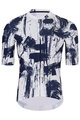 HOLOKOLO Kolesarski dres s kratkimi rokavi - STROKES - bela/črna