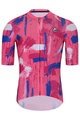HOLOKOLO Kolesarski dres s kratkimi rokavi - STROKES - rožnata/modra