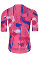 HOLOKOLO Kolesarski dres s kratkimi rokavi - STROKES - rožnata/modra
