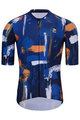HOLOKOLO Kolesarski dres s kratkimi rokavi - STROKES - oranžna/modra