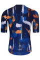 HOLOKOLO Kolesarski dres s kratkimi rokavi - STROKES - oranžna/modra
