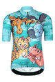 HOLOKOLO Kolesarski dres s kratkimi rokavi - SAFARI - turkizna/večbarvno