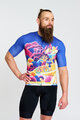 HOLOKOLO Kolesarski dres s kratkimi rokavi - VOYAGE - modra/večbarvno
