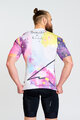 HOLOKOLO Kolesarski dres s kratkimi rokavi - SPLASH - siva/vijolična