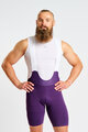 HOLOKOLO Kolesarske kratke hlače z naramnicami - NOVEL PRO - vijolična