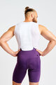 HOLOKOLO Kolesarske kratke hlače z naramnicami - NOVEL PRO - vijolična