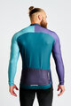 HOLOKOLO Kolesarski dres z dolgimi rokavi zimski - PERFORMANCE WINTER - vijolična/zelena