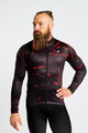 HOLOKOLO Kolesarski dres z dolgimi rokavi zimski - PASSION WINTER - črna/rdeča