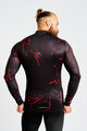 HOLOKOLO Kolesarski dres z dolgimi rokavi zimski - PASSION WINTER - črna/rdeča
