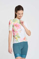 RIVANELLE BY HOLOKOLO Kolesarski dres s kratkimi rokavi - FLOWERY LADY - bela/rožnata/zelena