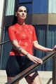 RIVANELLE Kolesarski dres s kratkimi rokavi - METTLE LADY - rdeča