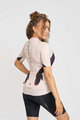 RIVANELLE Kolesarski dres s kratkimi rokavi - HANDS LADY - bež/črna