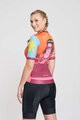 RIVANELLE Kolesarski dres s kratkimi rokavi - LESS TALK - rdeča/večbarvno
