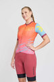RIVANELLE Kolesarski dres s kratkimi rokavi - LESS TALK - rdeča/večbarvno