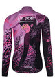 RIVANELLE Kolesarski dres z dolgimi rokavi zimski - ROSESCAPE WINTER - vijolična/črna