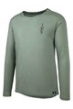 IXS Kolesarski dres z dolgimi rokavi poletni - FLOW MERINO LS - zelena